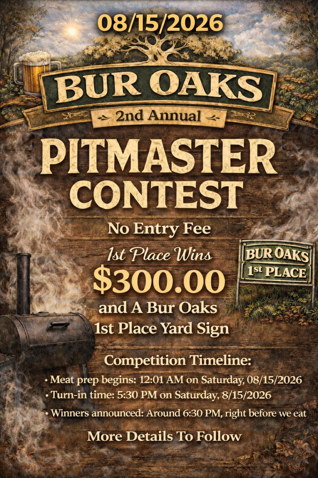 2nd Annual Pitmaster Contest flyer